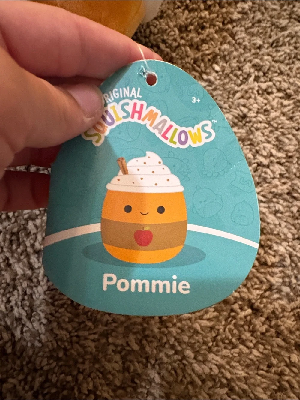 Squishmallows Teal Pommie Pudding Tag